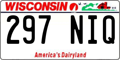 WI license plate 297NIQ