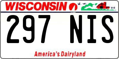 WI license plate 297NIS