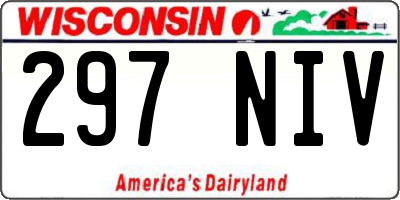 WI license plate 297NIV