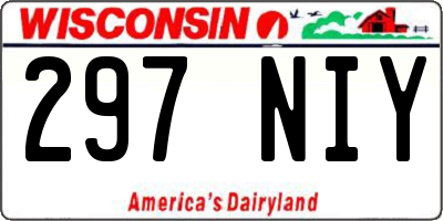 WI license plate 297NIY