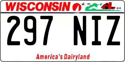 WI license plate 297NIZ