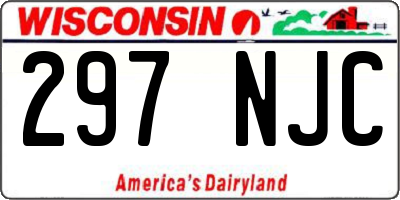 WI license plate 297NJC