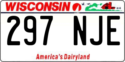 WI license plate 297NJE