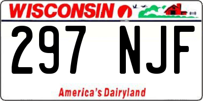 WI license plate 297NJF