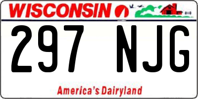 WI license plate 297NJG