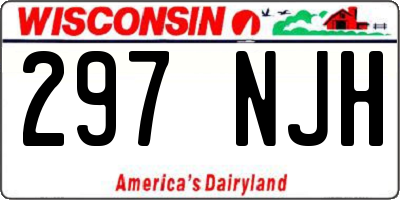 WI license plate 297NJH