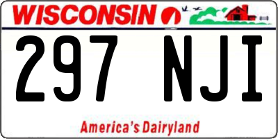 WI license plate 297NJI