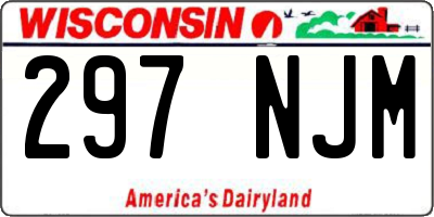 WI license plate 297NJM