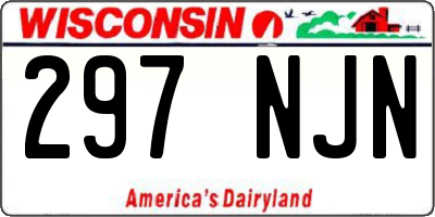 WI license plate 297NJN