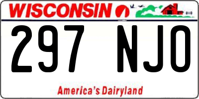 WI license plate 297NJO