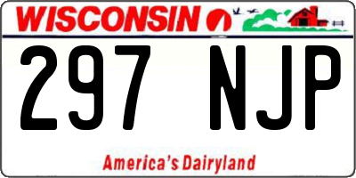 WI license plate 297NJP