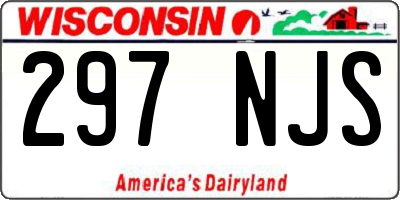 WI license plate 297NJS