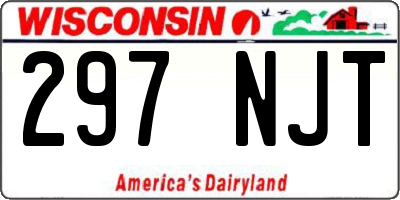 WI license plate 297NJT
