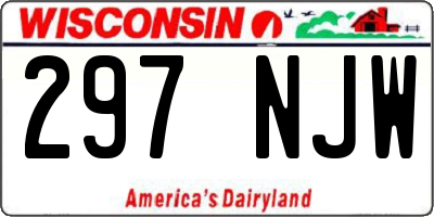 WI license plate 297NJW
