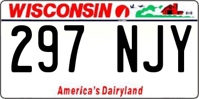 WI license plate 297NJY
