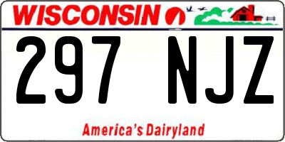 WI license plate 297NJZ