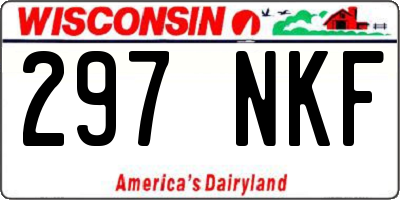 WI license plate 297NKF