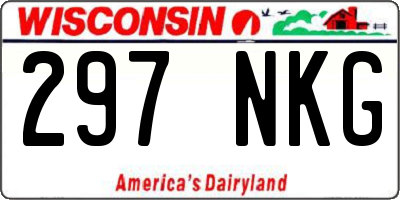 WI license plate 297NKG