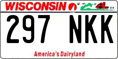 WI license plate 297NKK