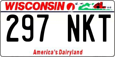 WI license plate 297NKT