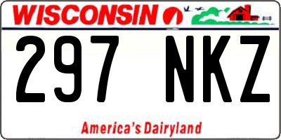 WI license plate 297NKZ