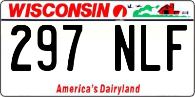 WI license plate 297NLF