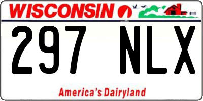 WI license plate 297NLX