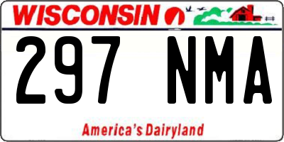 WI license plate 297NMA