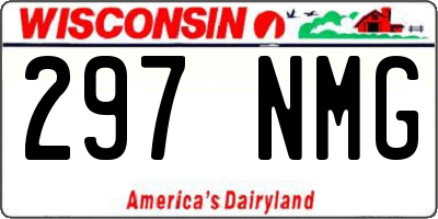 WI license plate 297NMG