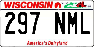 WI license plate 297NML