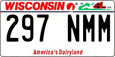 WI license plate 297NMM
