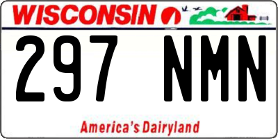 WI license plate 297NMN