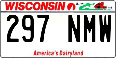 WI license plate 297NMW