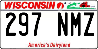 WI license plate 297NMZ