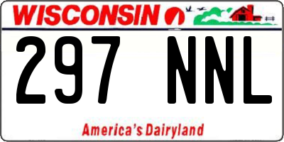 WI license plate 297NNL