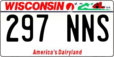 WI license plate 297NNS