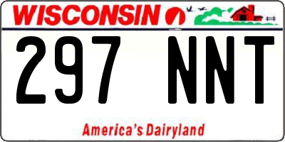 WI license plate 297NNT