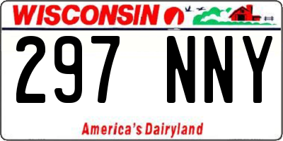 WI license plate 297NNY