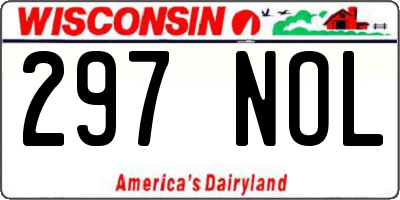WI license plate 297NOL