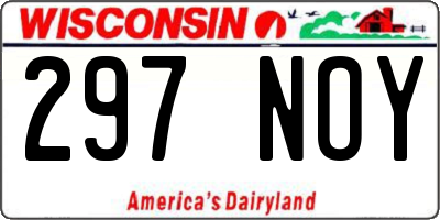 WI license plate 297NOY