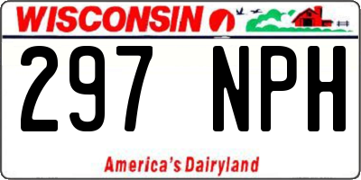 WI license plate 297NPH