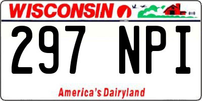 WI license plate 297NPI