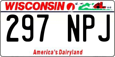 WI license plate 297NPJ