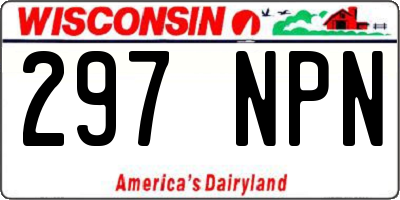 WI license plate 297NPN