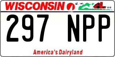 WI license plate 297NPP
