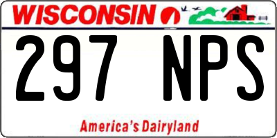 WI license plate 297NPS