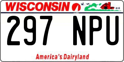 WI license plate 297NPU