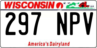 WI license plate 297NPV