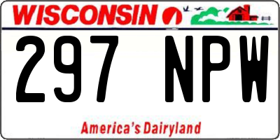 WI license plate 297NPW