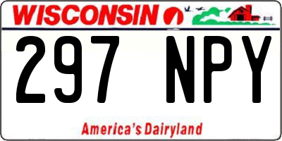 WI license plate 297NPY